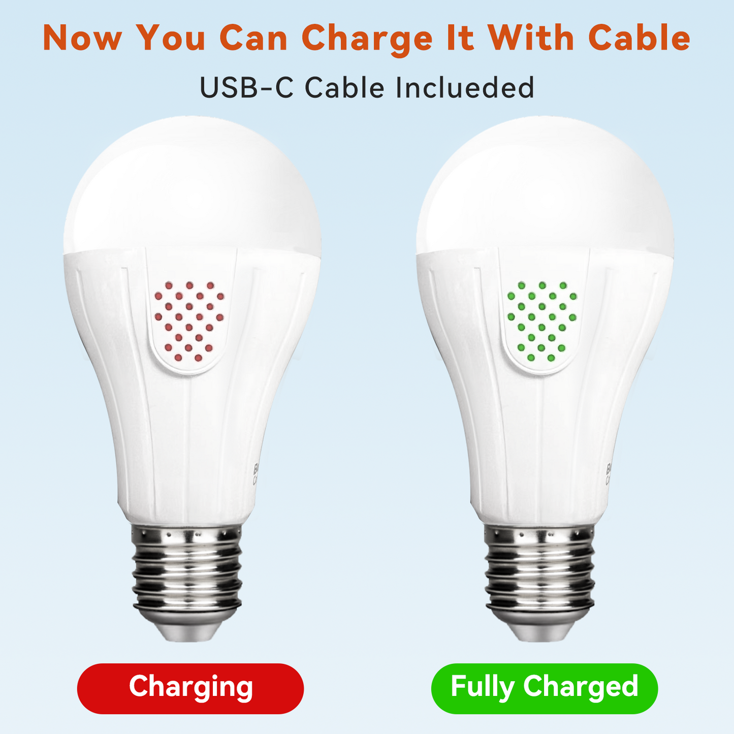 Neporal MagicGlow Rechargeable Light Bulbs with Remote, 3 Hue Shift + Stepless Dimmable Battery Powered Light Bulbs, USB Rechargeable, A19 Standard Size Emergency LED Light Bulbs, 15W, Up to 24 Hours