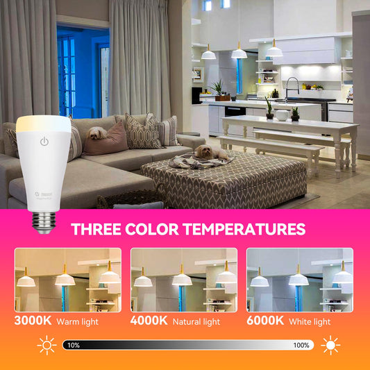 Neporal MAGICPRO Smart Rechargeable Light Bulbs with Remote