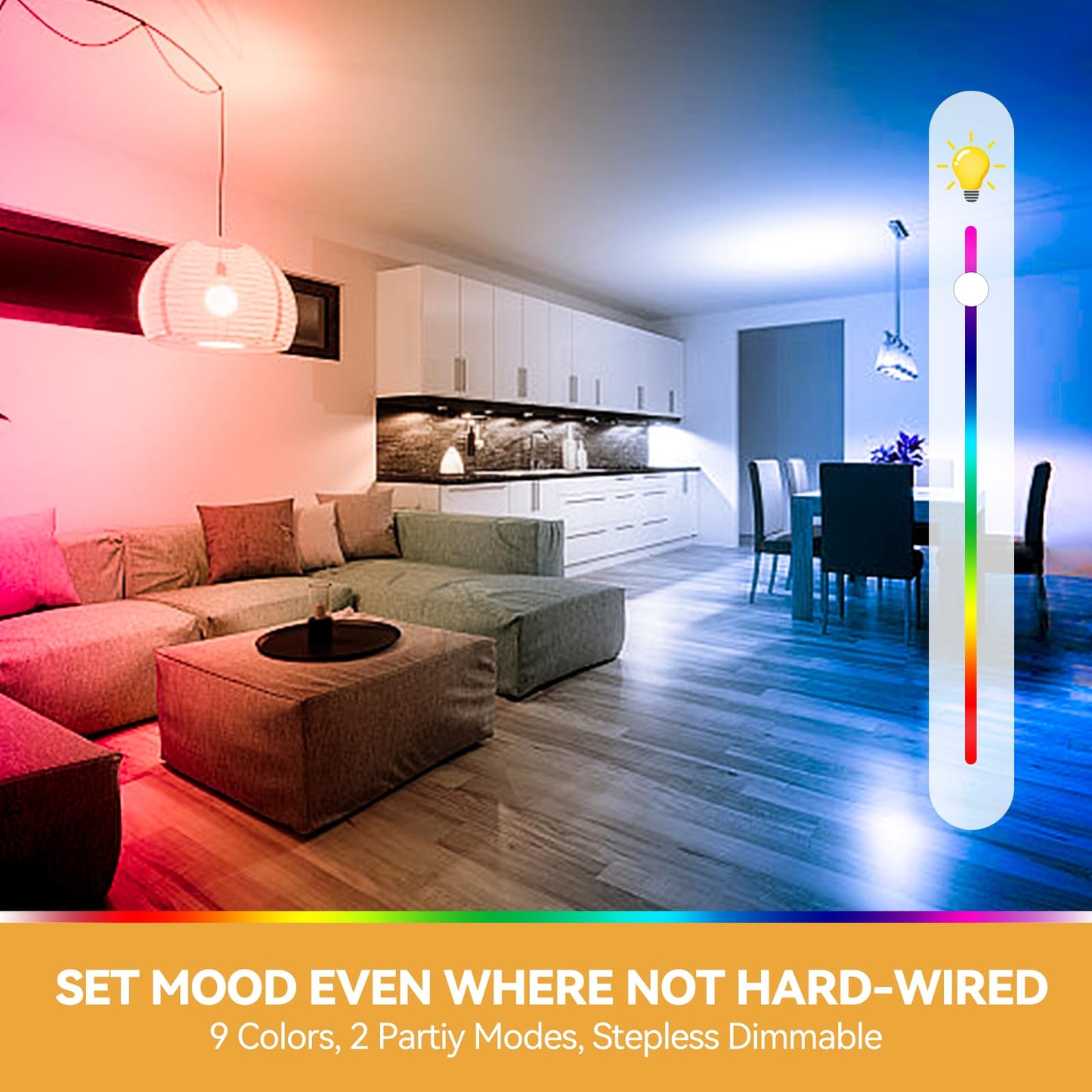 Neporal MAGICPRO Smart Rechargeable Light Bulbs with Remote