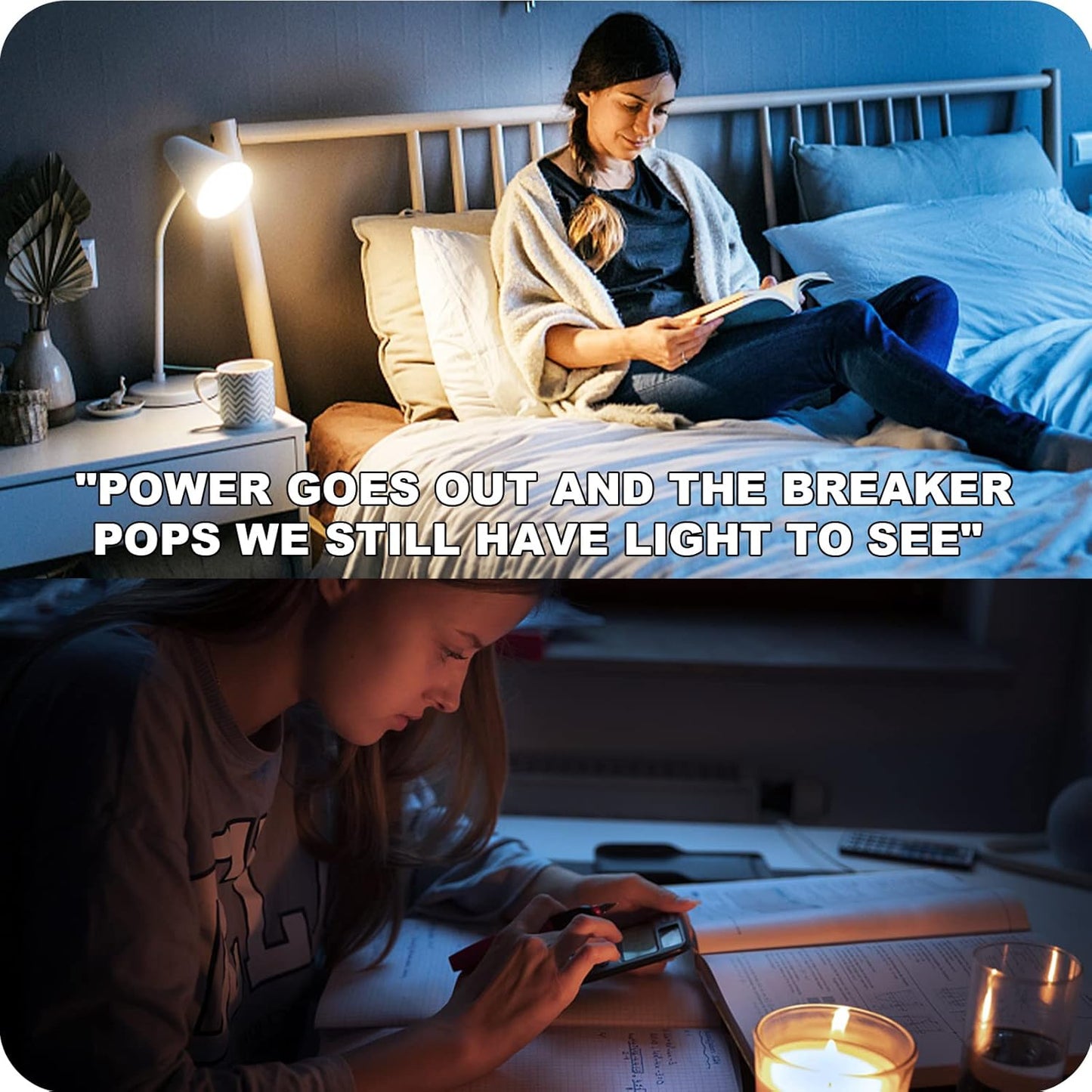 Neporal A19 Rechargeable Light Bulbs, Socket Rechageable Battery Backup Light Bulbs