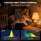 Neporal Warm Light Bulbs 2200K Amber Light Bulbs, 9W 60W Equivalent No Blue Bulbs for Sleep, Soft Yellow A19 E26 Bulb, Flicker-Free Bedroom Nursery Bedside & Living Room Night Light, [4] Pack