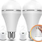 Neporal LITE PRO Battery Backup Light Bulbs, 2600mAh Rechargeable Light Bulbs, Perfect As Emergency Lights for Home Power Failure, Hurricane Prepareness Item, E26/E27