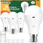 Neporal MagicGlow Rechargeable Light Bulbs with Remote,  USB Rechargeable, B22, 4PK