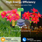 Neporal Solar Flowers Outdoor Waterproof Pink, 4PK 7-Stem Garden Solar Lights Decorative, 2 Lighting Modes, Solar Powered Garden Decor, Solar Yard Decor