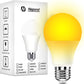 Neporal Red Light Bulbs for Sleep 9W, 100% Blue Light Blocking Red Night Light, 625nm Sleep Light for Melatonin Promoting, A19 60W Equivalent Dim Light Bulbs for Bedroom, Baby Nursery,3 Pack