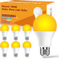 Neporal Red Light Bulbs for Sleep 9W, 100% Blue Light Blocking Red Night Light, 625nm Sleep Light for Melatonin Promoting, A19 60W Equivalent Dim Light Bulbs for Bedroom, Baby Nursery,3 Pack