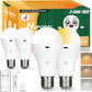 Neporal MagicGlow Rechargeable Light Bulbs with Remote, 3-Color Shift 1800K-4000K-6000K, Dimmable, USB Rechargeable Battery Operated Light Bulb Up to 20 Hours, 15W A19 LED Emergency Light Bulbs 4 Pack