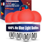Neporal Red Light Bulbs for Sleep 9W, 100% Blue Light Blocking Red Night Light, 625nm Sleep Light for Melatonin Promoting, A19 60W Equivalent Dim Light Bulbs for Bedroom, Baby Nursery,3 Pack