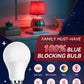 Neporal Red Light Bulbs for Sleep 9W, 100% Blue Light Blocking Red Night Light, 625nm Sleep Light for Melatonin Promoting, A19 60W Equivalent Dim Light Bulbs for Bedroom, Baby Nursery,3 Pack