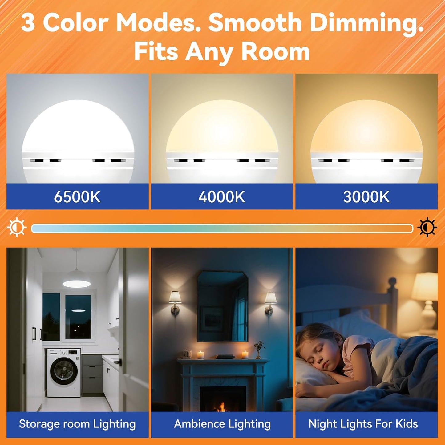 MagixPro Remote Rechargeable Light Bulbs, USB & Socket Charging, 1800mAh Battery, Dimmable LED Bulb for Hardwired & Non-wired Lamps Sconces, Touch + Remote Control, Wall Switch Compatible, 2 Pack
