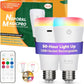 Neporal MAGICPRO Rechargeable Light Bulbs with Remote, Socket & USB Rechargeable, Up to 50H Battery Life