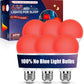 Neporal Red Light Bulbs for Sleep 9W, 100% Blue Light Blocking Red Night Light, 625nm Sleep Light for Melatonin Promoting, A19 60W Equivalent Dim Light Bulbs for Bedroom, Baby Nursery,3 Pack