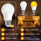 Neporal A15 Amber LED Light Bulb 1800K, True Blue Light Blocking Sleep Aid Bulb for Bedroom Nursery, 7W Replacement for 40W, Soft Warm Glow to Protect Melatonin, E26 Base (8, Amber)
