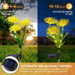 Neporal Solar Garden Lights Outdoor Decorative, 2 Pack Yellow Solar Flower Lights with Glowing Flowers & Stems