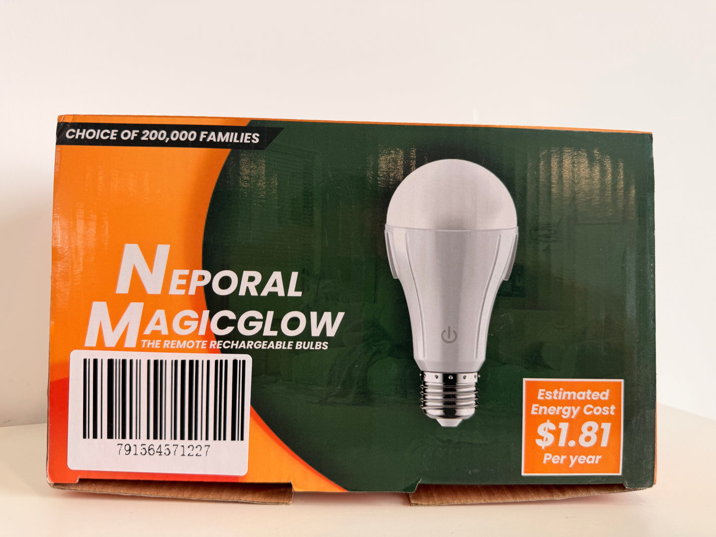 Neporal MagicGlow Rechargeable Light Bulbs with Remote, 3 Hue Shift + Dimmable Battery Powered Light Bulbs, USB Rechargeable
