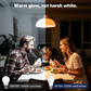 Neporal Warm Light Bulbs 2200K Amber Light Bulbs, 9W 60W Equivalent No Blue Bulbs for Sleep, Soft Yellow A19 E26 Bulb, Flicker-Free Bedroom Nursery Bedside & Living Room Night Light, [4] Pack