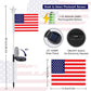 Neporal Solar Lights Outdoor Garden Decorative 4PK, Garden Lights Solar Powered Waterproof IP65, Solar American Flag Lights 7 Color, July 4th Decorations for Outside Yard Patio Lawn Garden Decor