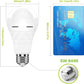 Neporal 【Dedicated to 220V】A19 Emergency Rechargeable Light Bulbs, 60 Watt Equivalent, 5000K Daylight, 1200mAh Battery Backup