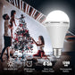 Neporal 4 Pack Emergency Rechargeable Light Bulbs, Daylight, 15W, 80W Equivalent
