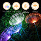 Neporal Solar Garden Lights Outdoor 4 Pack, 7 Color Changing Solar Flowers Garden Lights, Waterproof Outdoor Decorative Solar Jellyfish Light for Yard Patio Garden Pathway Holiday Decorations