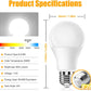 Full Spectrum Light Bulb, 6000K Natural Sunlight Bulbs, LED Light Bulb 9W 60W Equivalent, Happy Light Bulbs A19, E26/E27, 3 Pack