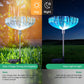 Neporal Solar Garden Lights Outdoor 4 Pack, 7 Color Changing Solar Flowers Garden Lights, Waterproof Outdoor Decorative Solar Jellyfish Light for Yard Patio Garden Pathway Holiday Decorations