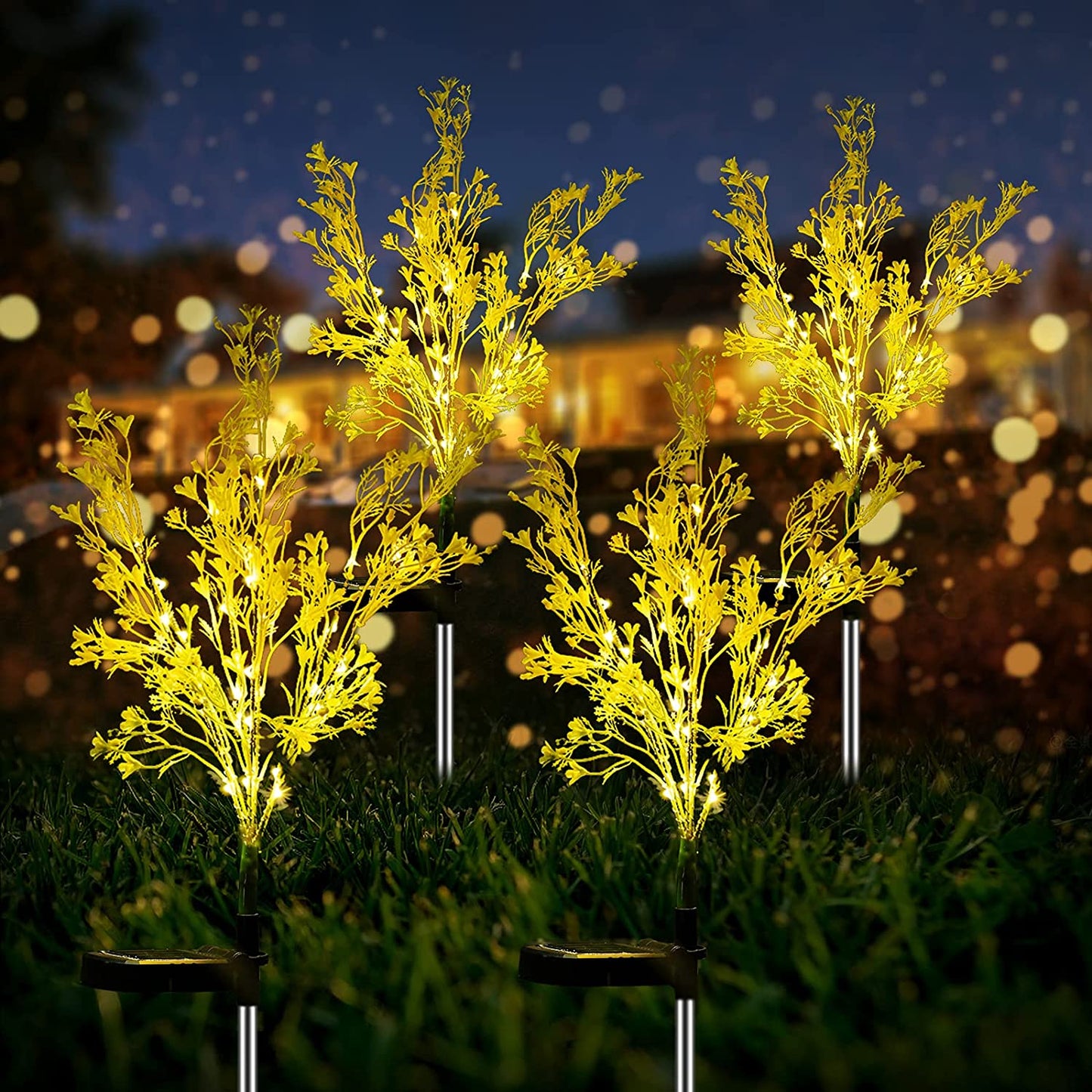 Neporal Solar Garden Lights Outdoor Decorative, Solar Flowers Lights Dusk to Dawn, Solar Garden Stake Lights Waterproof IP65, Solar Powered Flower Lights for Patio, Garden, Yard, Lawn, Pathway